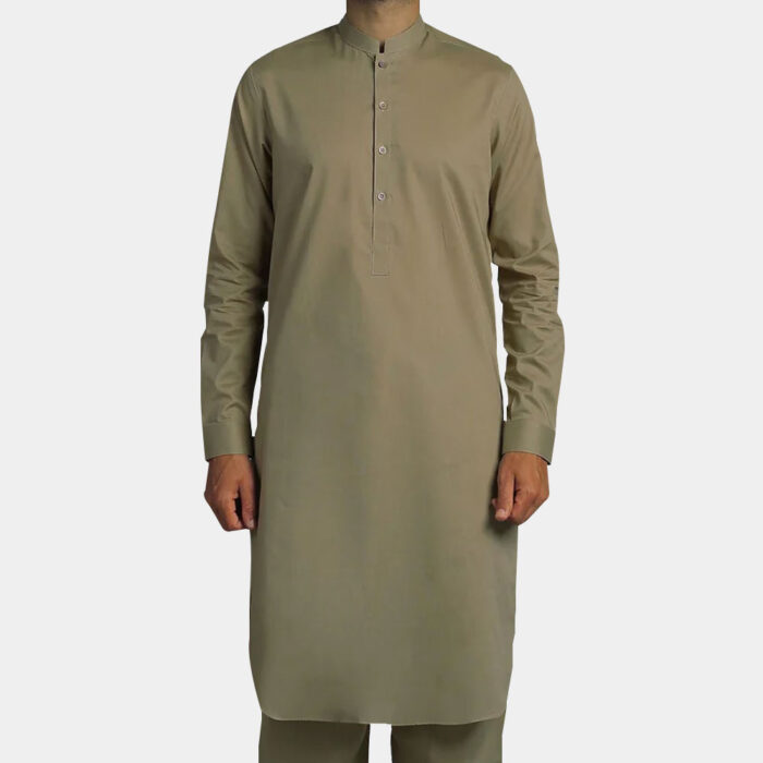 Light Olive Boski Kameez Shalwar