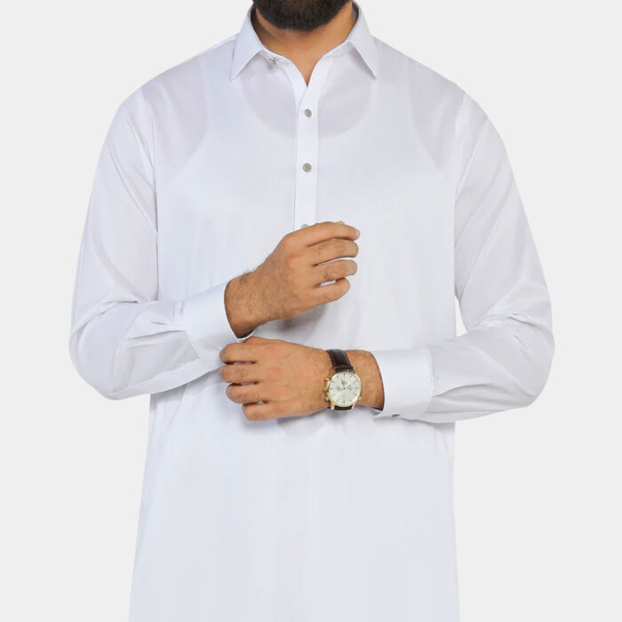 White Cotton Kameez Shalwar
