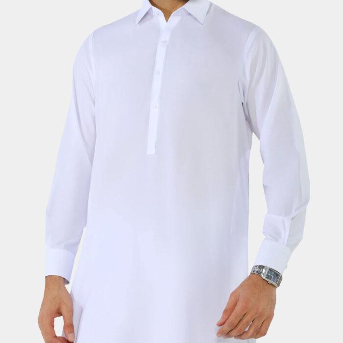 White Wash and Wear Kameez Shalwar