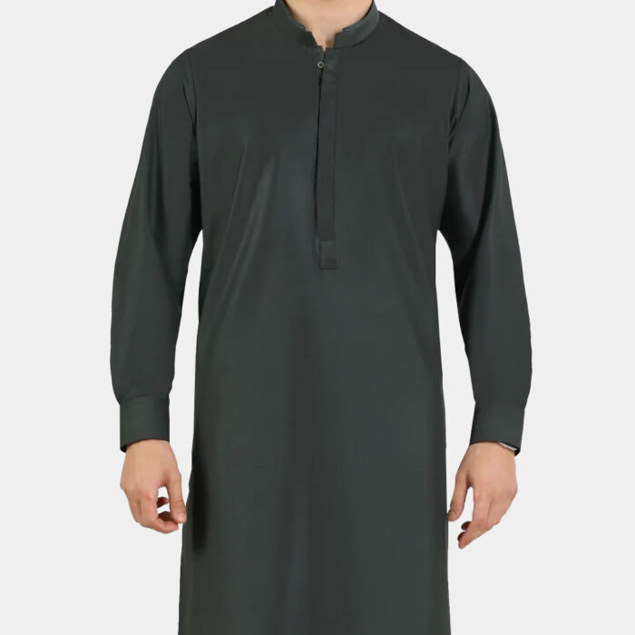Black Wash and Wear Kameez Shalwar
